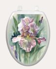 Watercolor Iris Toilet Tattoo
