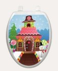 Christmas Candy House Toilet Tattoo