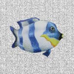 Blue and White Fish Screen Door Saver Magnets