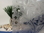 Cut Glass Flowers Embossed Window Film