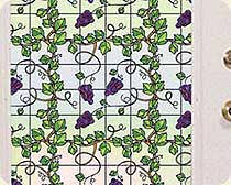 Grapevine Privacy Stained Glass Window Film