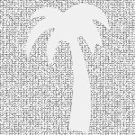 Large White Palm Tree Screen Door Magnets